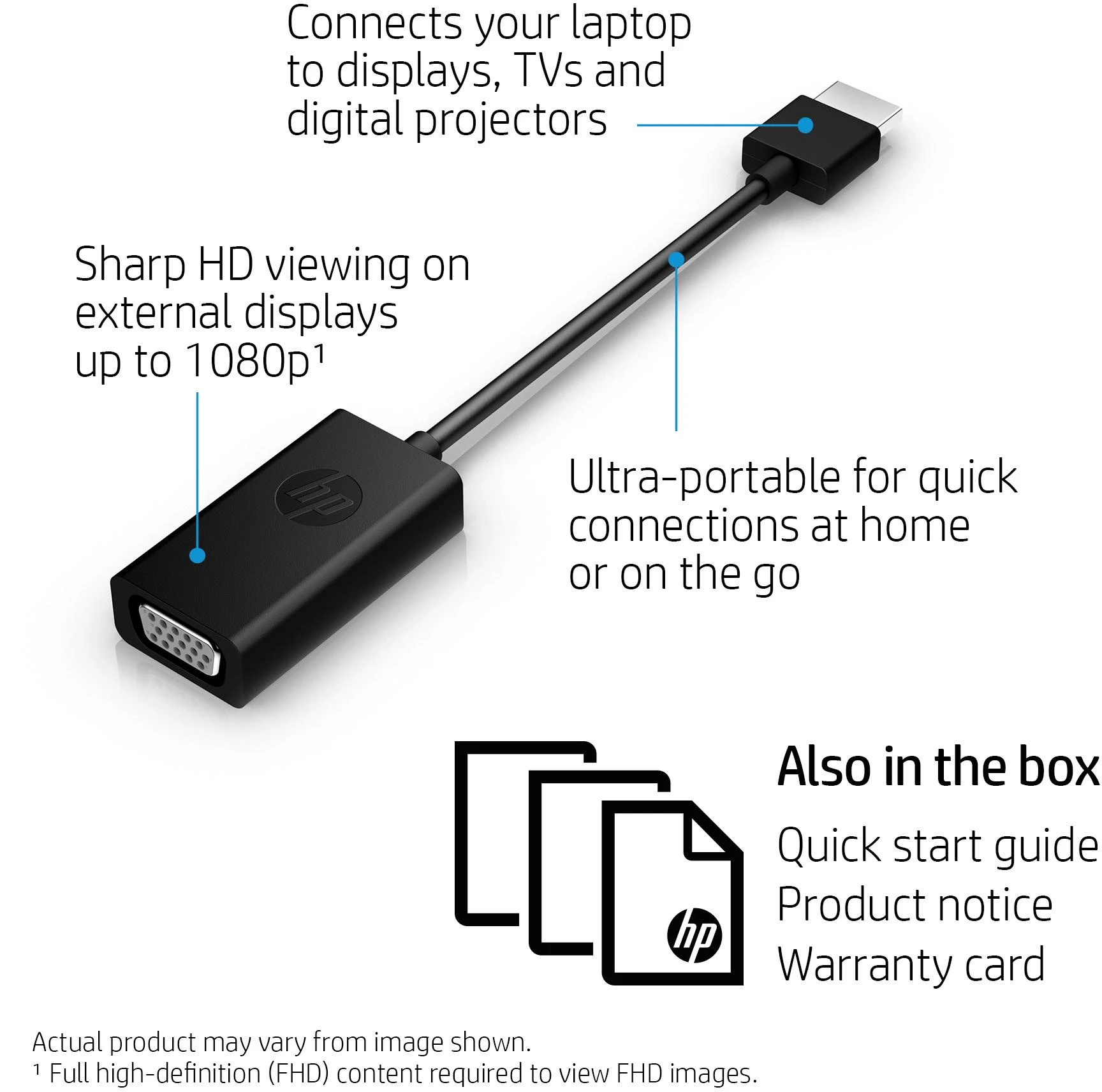 Hewlett Packard (HP) HP HDMI į VGA adapteris