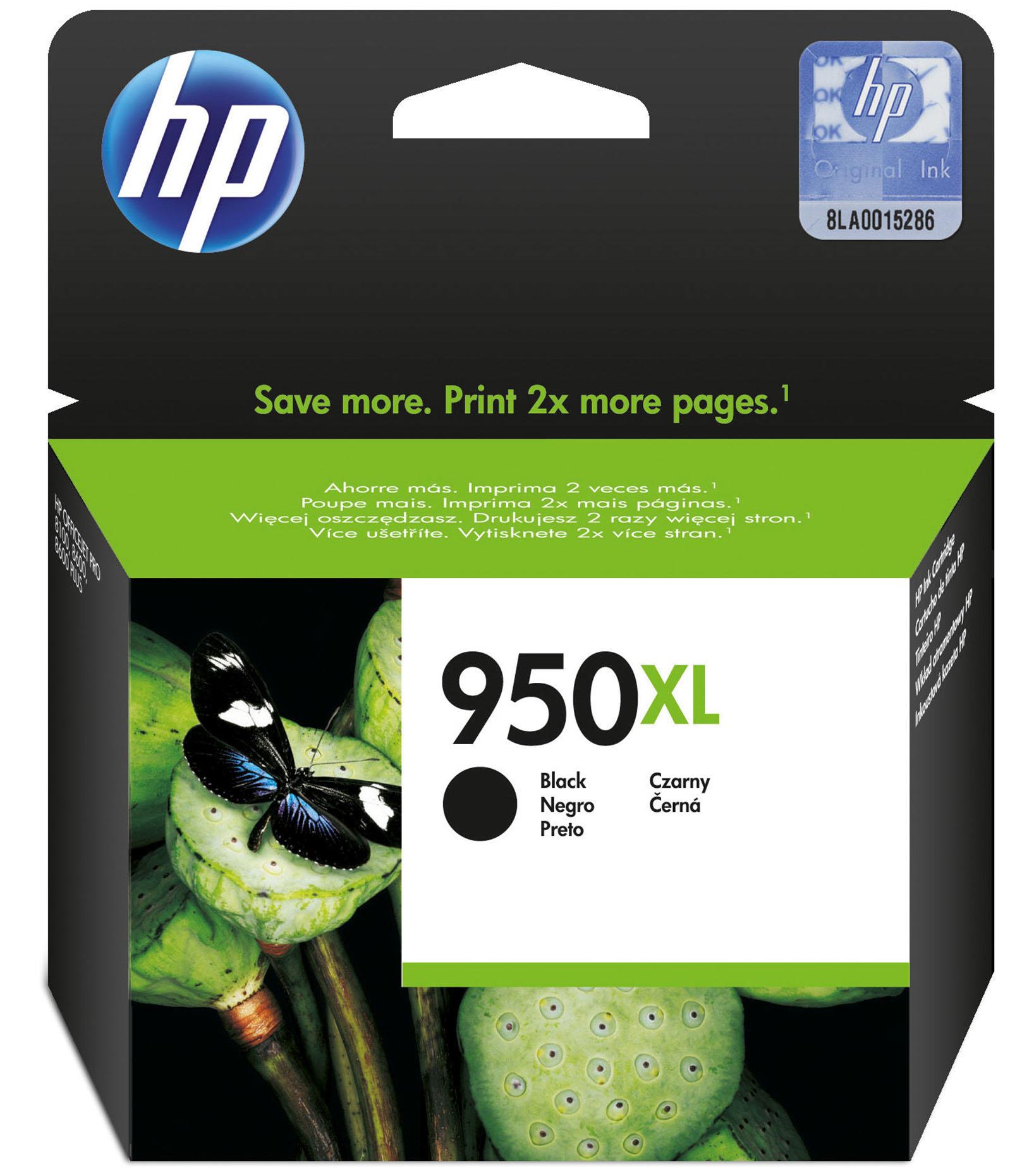Hewlett Packard (HP) HP 950XL originali rašalo kasetė juodas didelės talpos 2300 puslapių 1 pakuotė Officejet