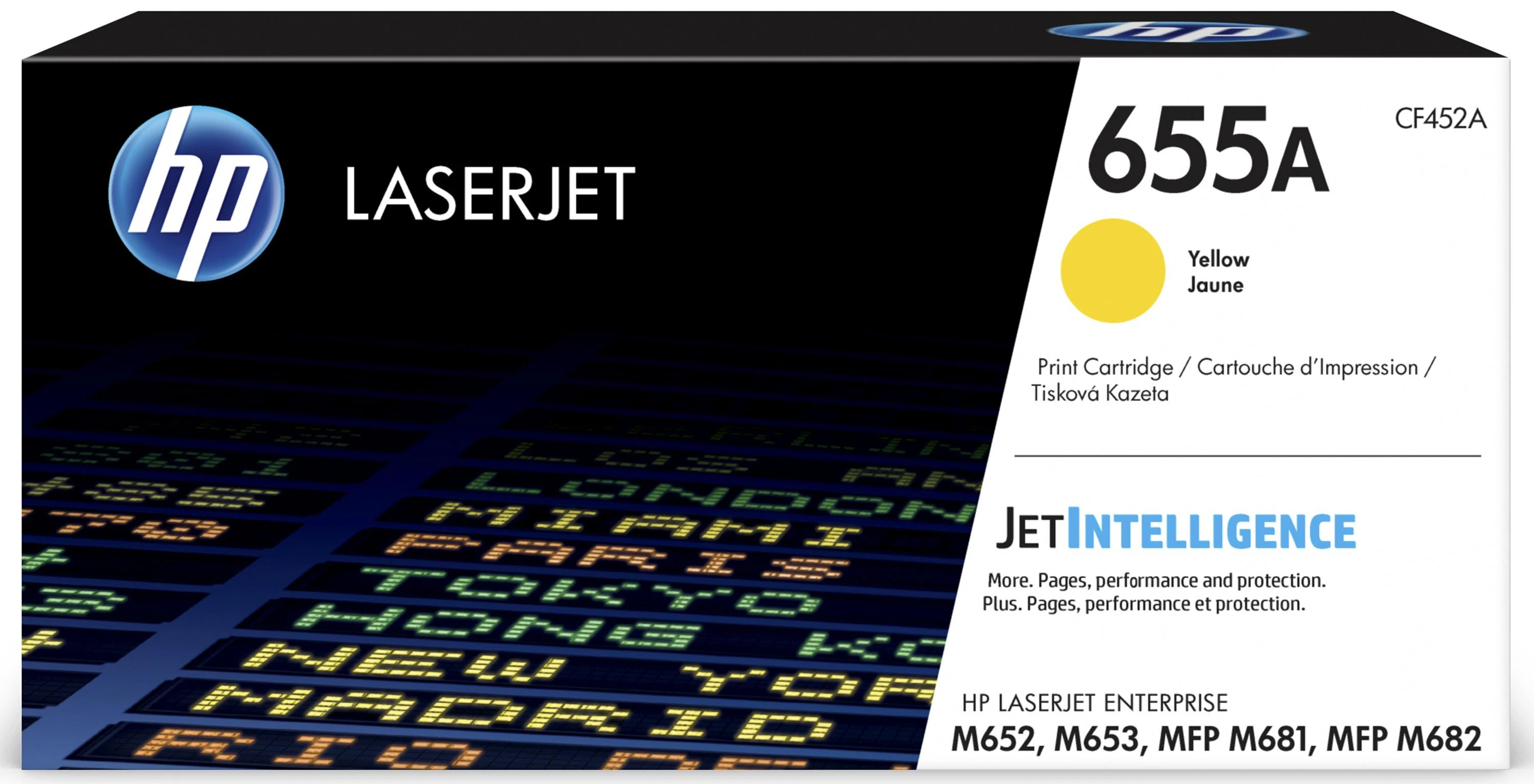 Hewlett Packard (HP) HP Nr.655A (CF452A), geltona kasetė