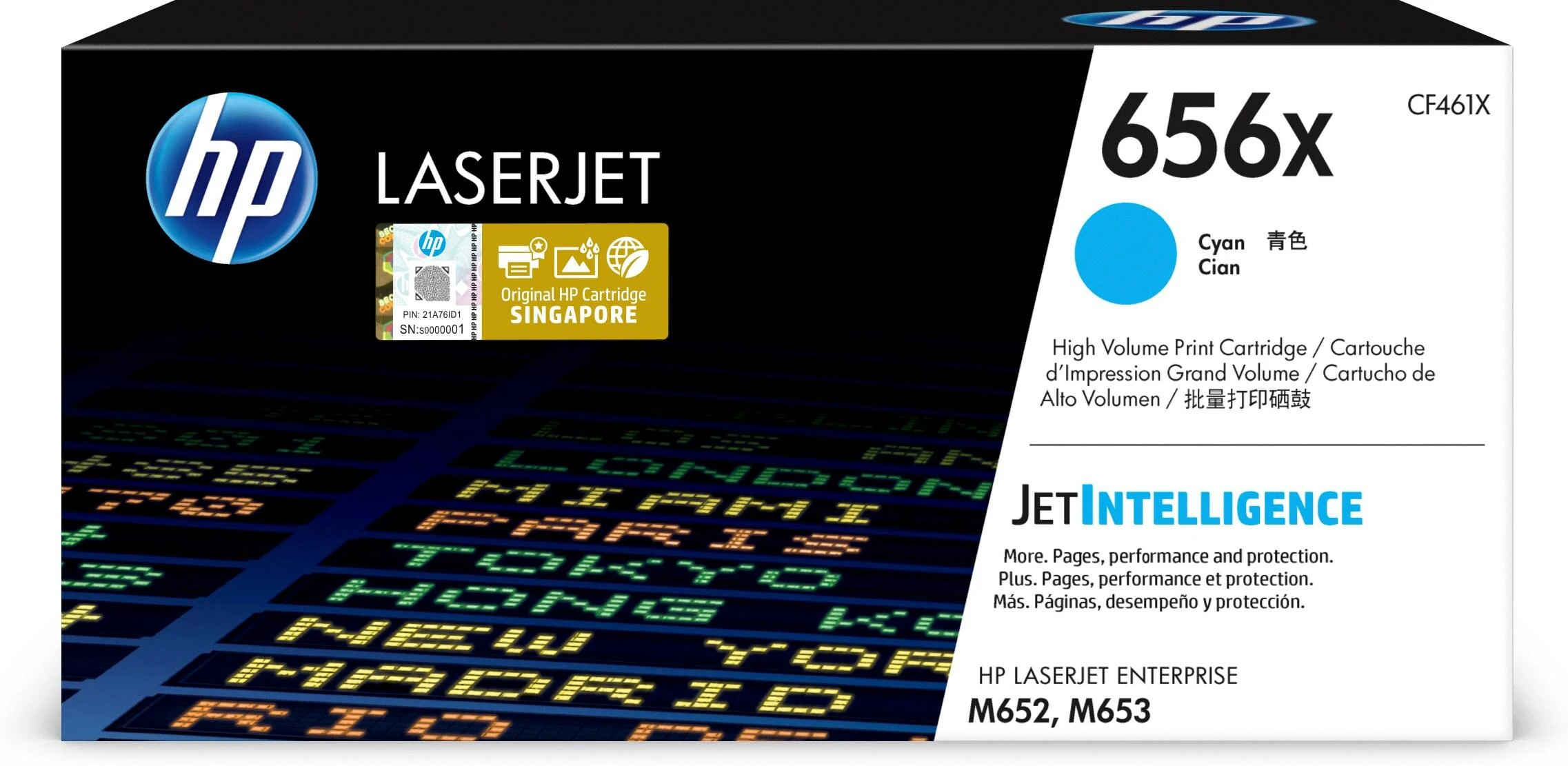 Hewlett Packard (HP) HP 656X originali LaserJet tonerio kasetė, didelės talpos, žydra