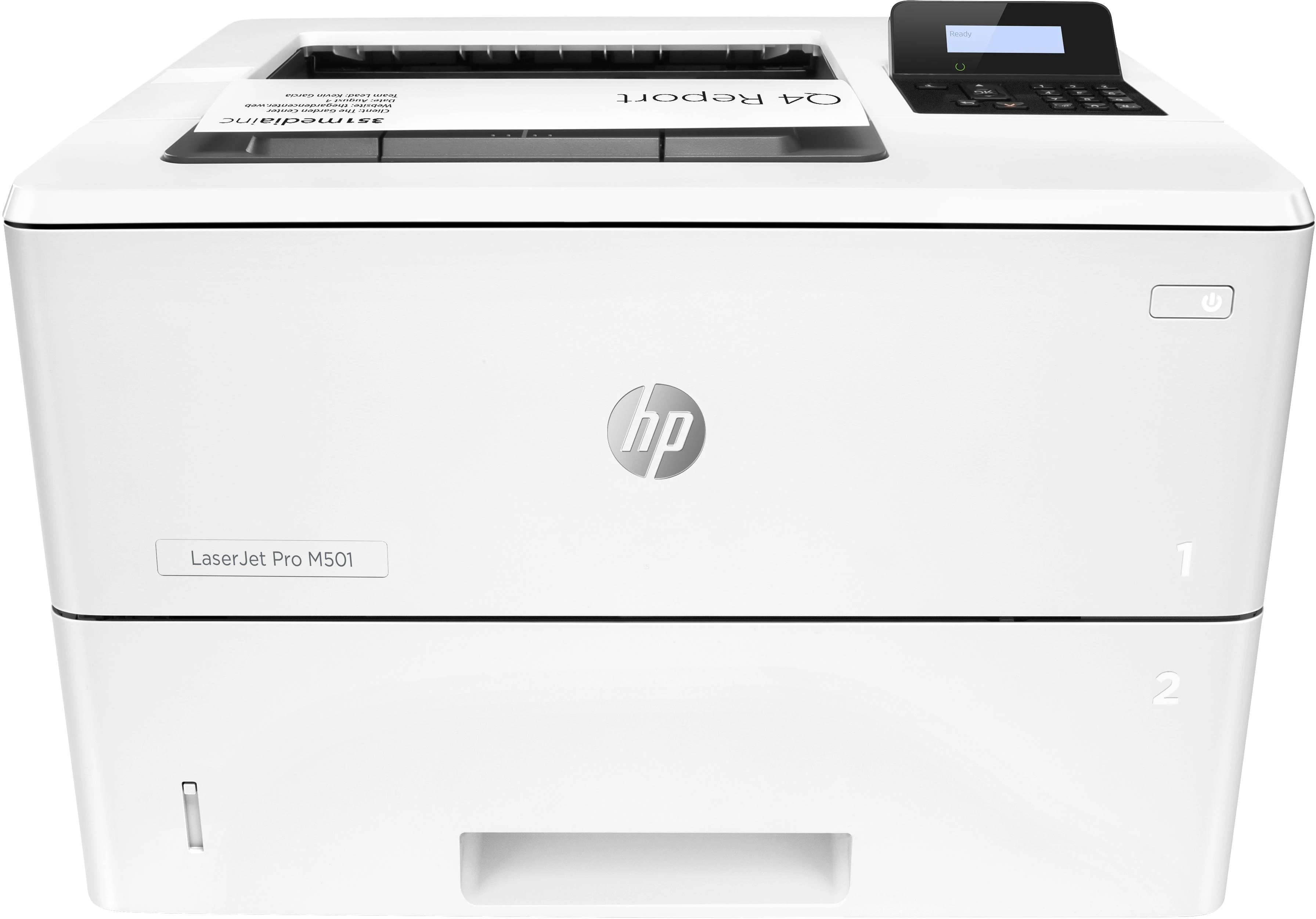 Hewlett Packard (HP) HP LaserJet Pro M501dn Spausdintuvas - A4 Mono lazerinis, Spausdinimas, Automatinis dokumentų tiektuvas, Auto-Duplex, LAN, 43ppm, 1500-6000 puslapių per mėnesį (pakeičia P3015dn)