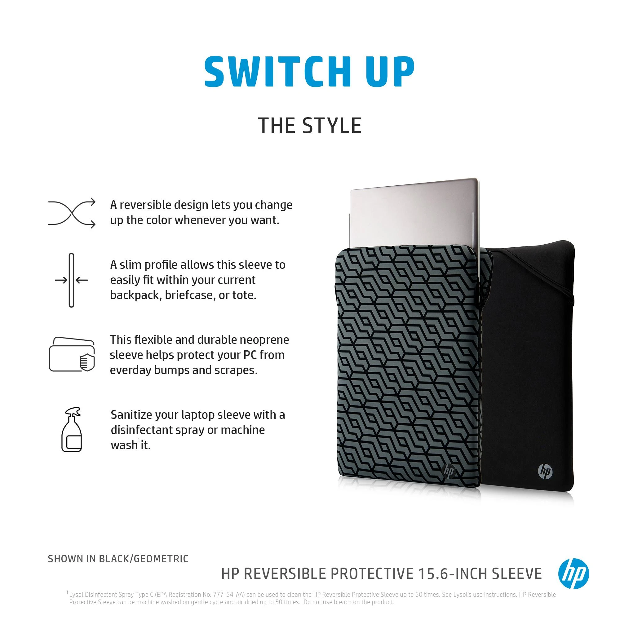 Hewlett Packard (HP) HP Reversible Protective 15.6-inch Mauve Nešiojamas kompiuteris Sleeve