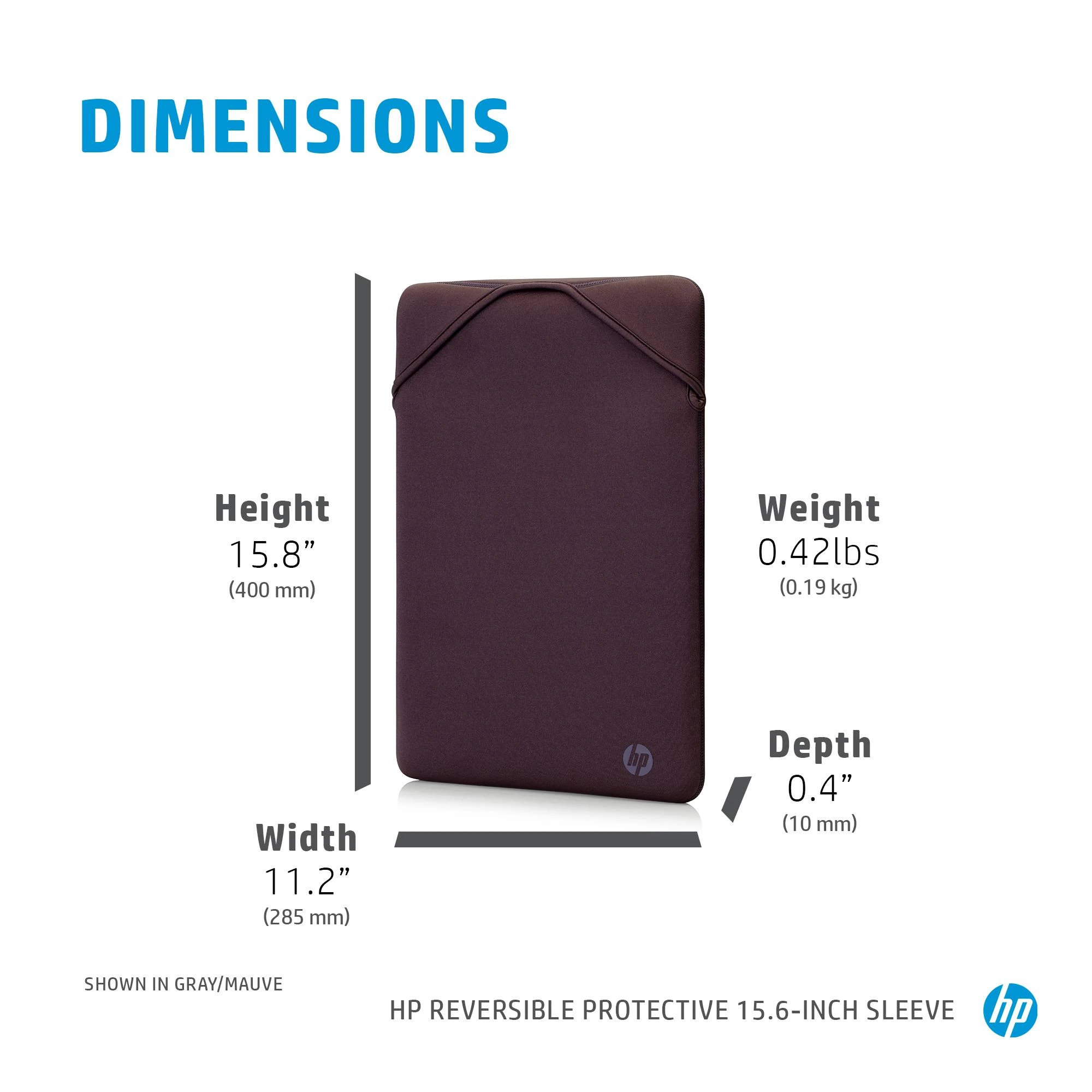 Hewlett Packard (HP) HP Reversible Protective 15.6-inch Mauve Nešiojamas kompiuteris Sleeve