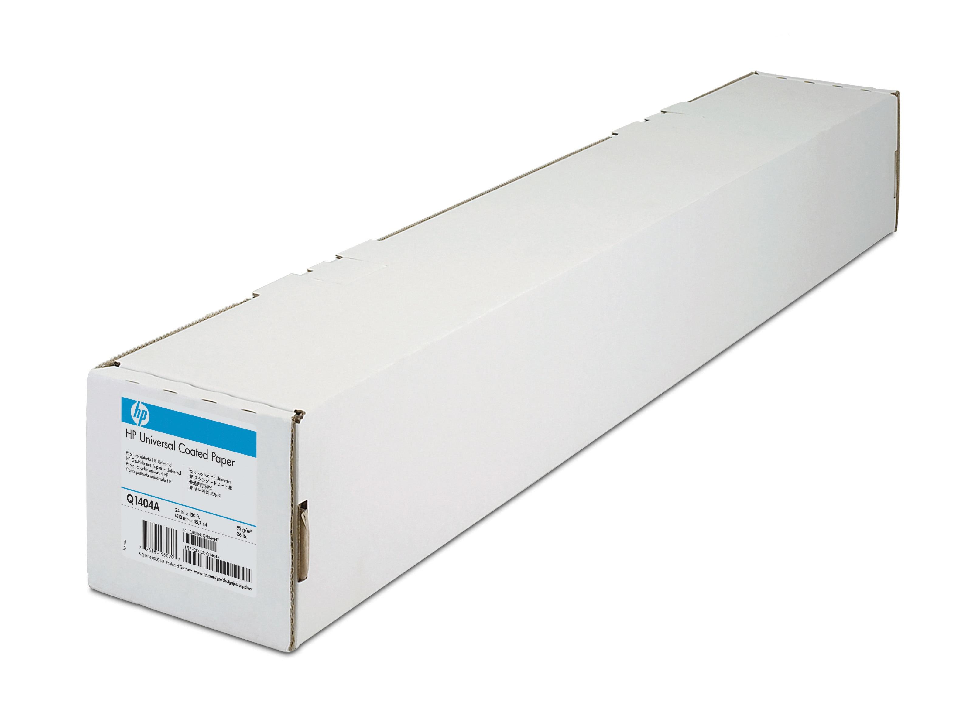 HP 610/45.7/Universal Coated Paper, matinė, 24", Q1404B, 90 g/m2, papier, 610mmx45.7m, balta, do drukarek atramentowych, rolka, un