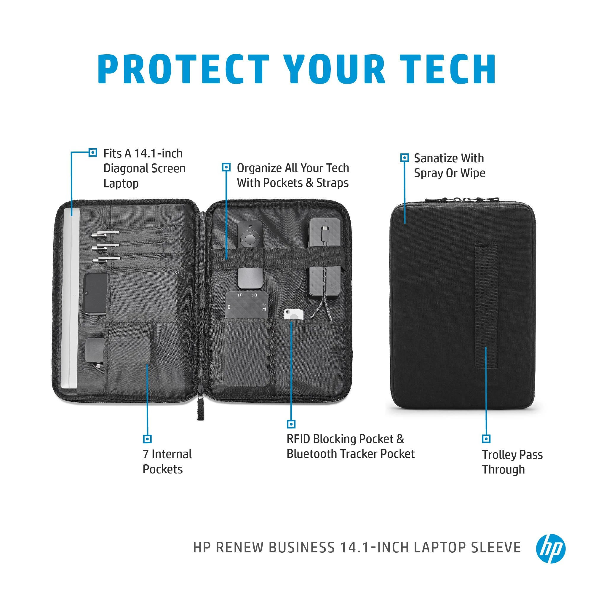 Hewlett Packard (HP) HP Renew Business 14.1inch Nešiojamas kompiuteris Bag