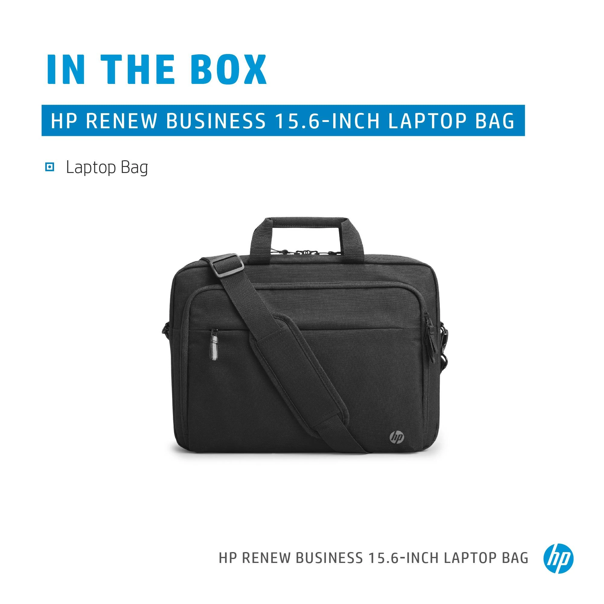 „Hewlett Packard“ (HP) „HP Business 15.6“ nešiojamas kompiuteris su viršutiniu užkrovimu, RFID ir „Bluetooth“ sekimo kišene, kabelio praėjimu, dezinfekuojamas - Juodas