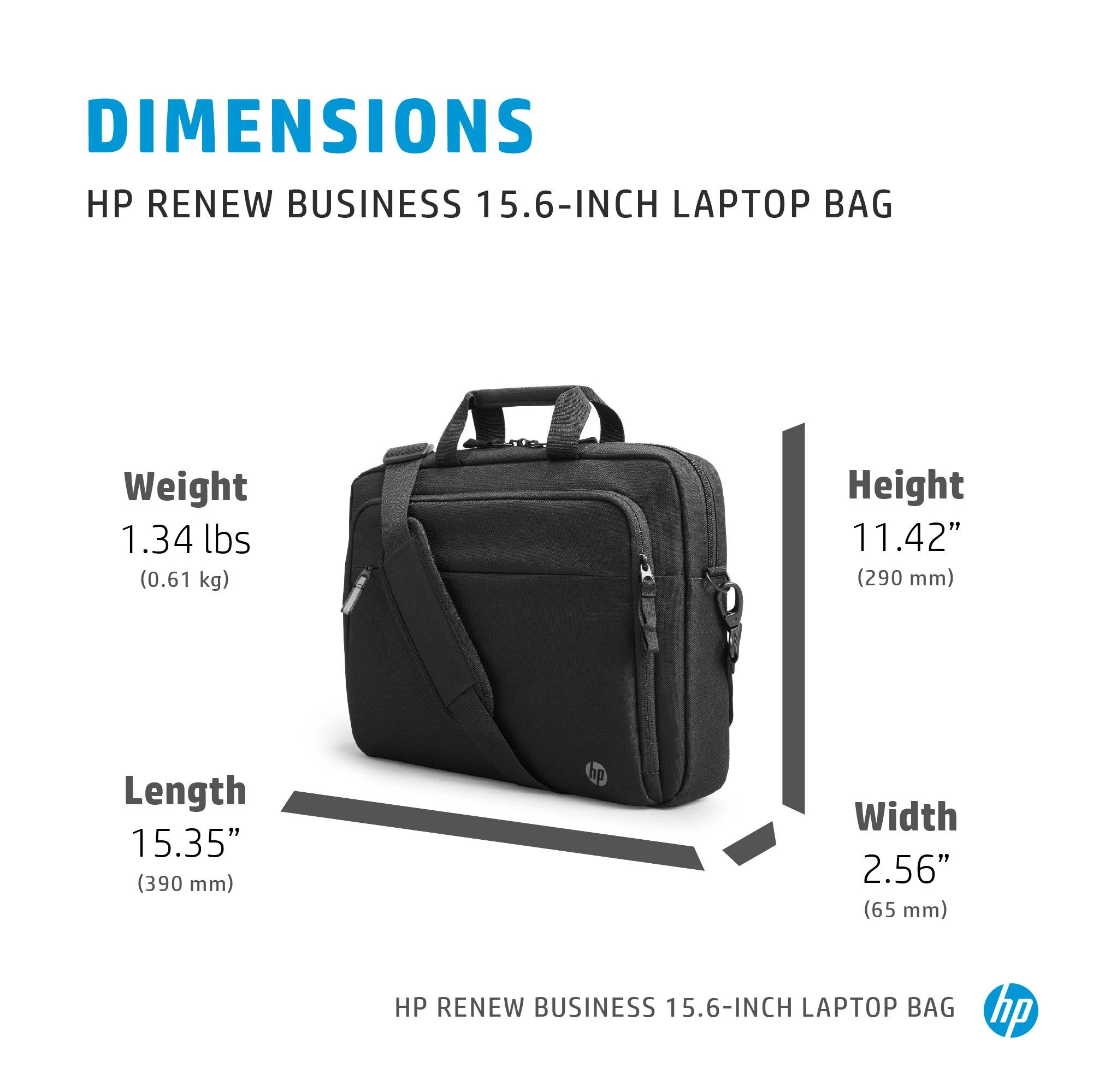 „Hewlett Packard“ (HP) „HP Business 15.6“ nešiojamas kompiuteris su viršutiniu užkrovimu, RFID ir „Bluetooth“ sekimo kišene, kabelio praėjimu, dezinfekuojamas - Juodas