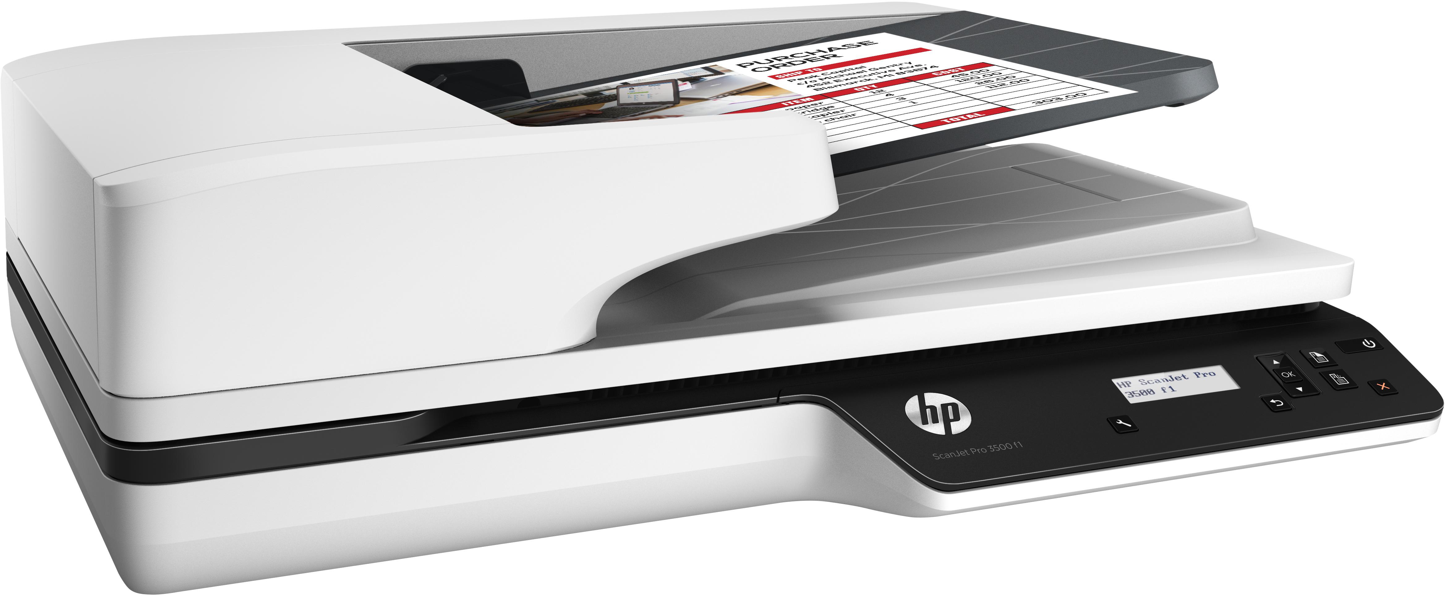 Skeneris Hewlett Packard (HP) HP ScanJet Pro 3500 f1 plokščias skaitytuvas