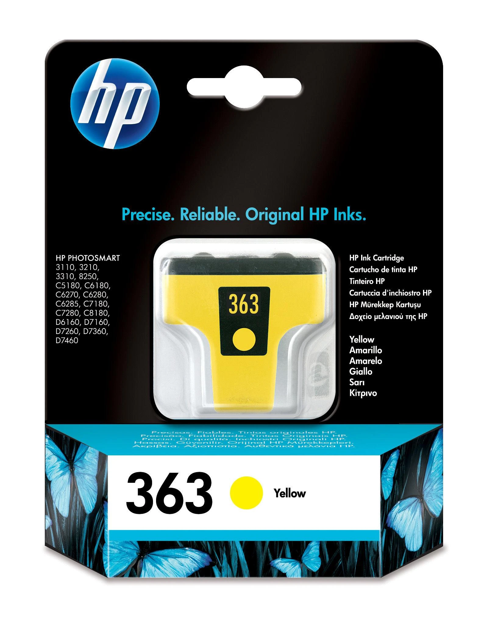 Hewlett Packard (HP) HP Tinte C8773E 363 geltona - Originali - Rašalo kasetė