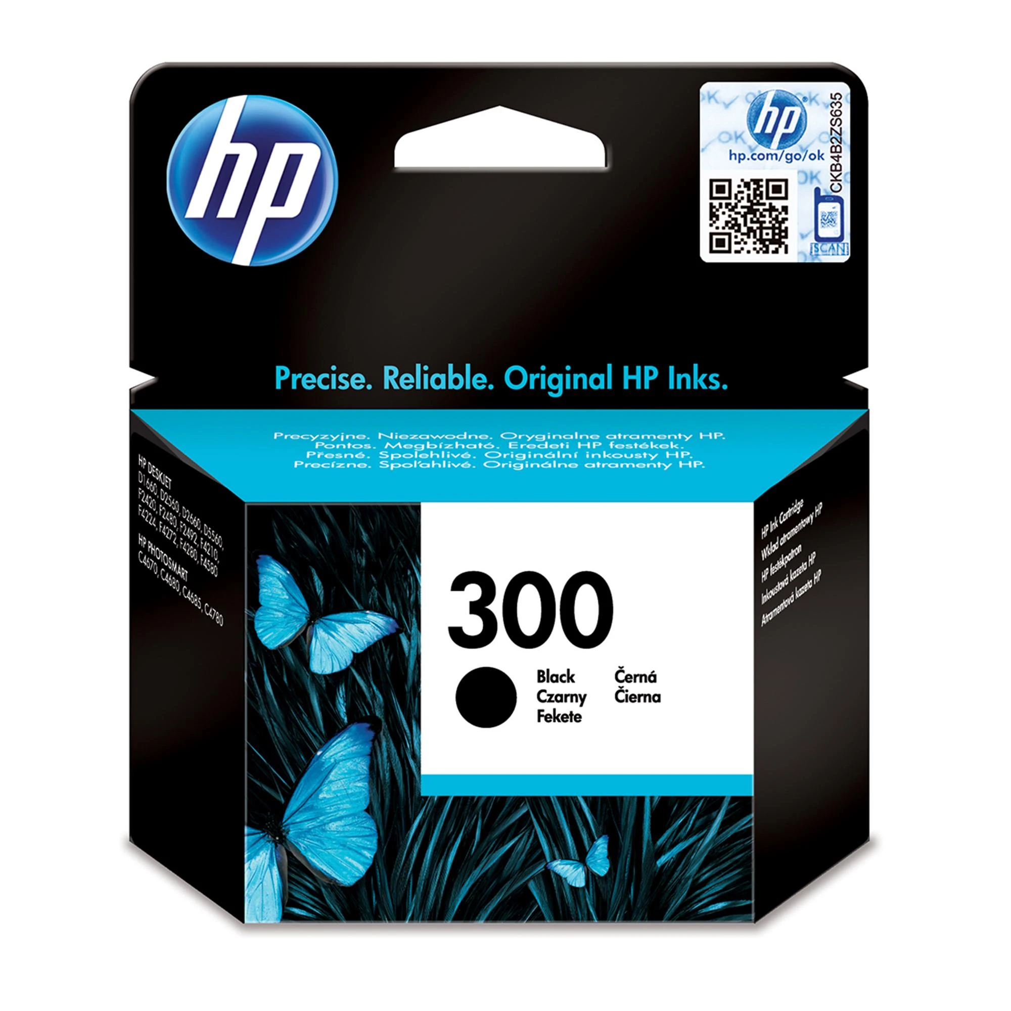 Hewlett Packard (HP) HP 300 (CC640EE) Rašalinė kasetė, Juoda