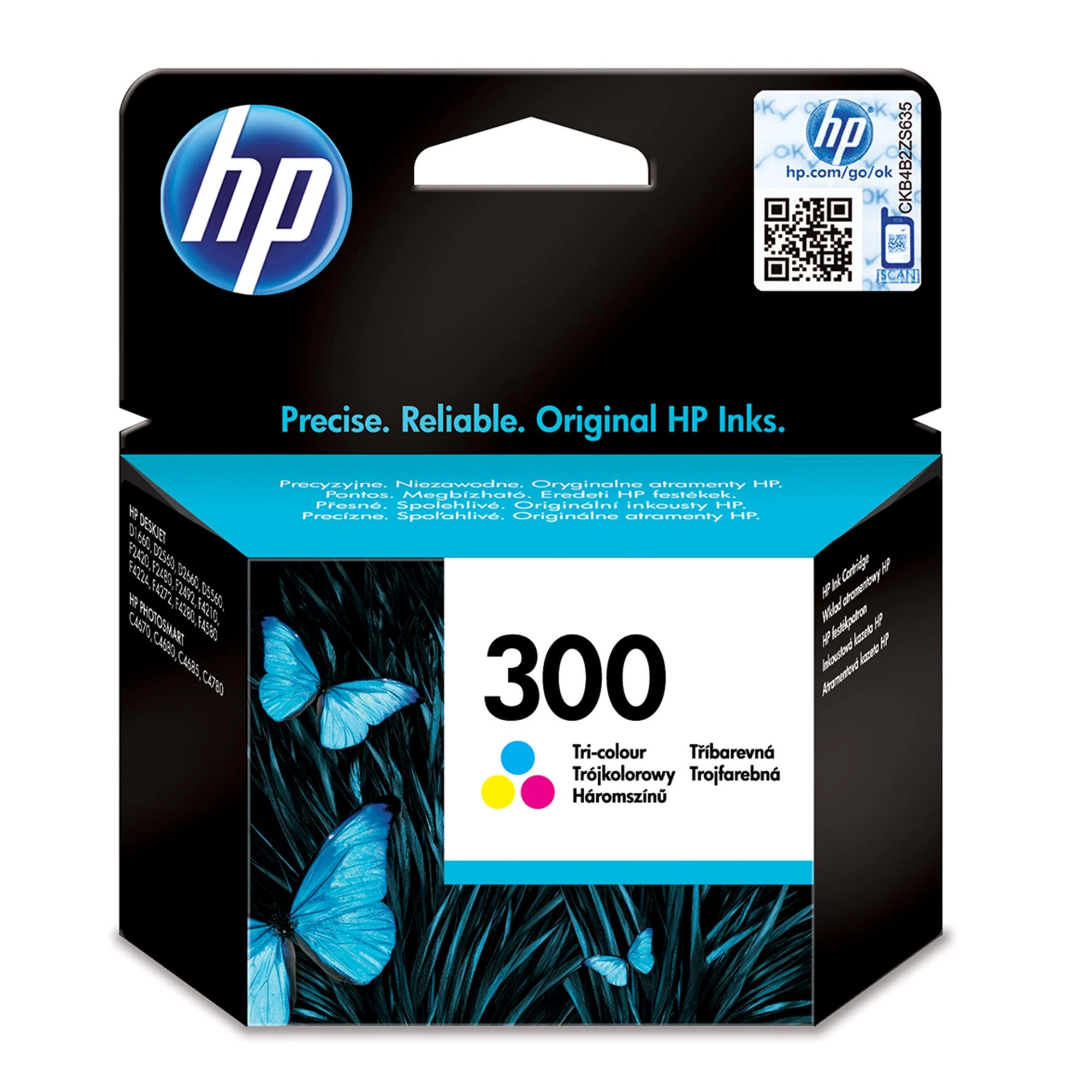 Hewlett Packard (HP) HP CC643EE rašalo kasetė Nr.300, trispalvė