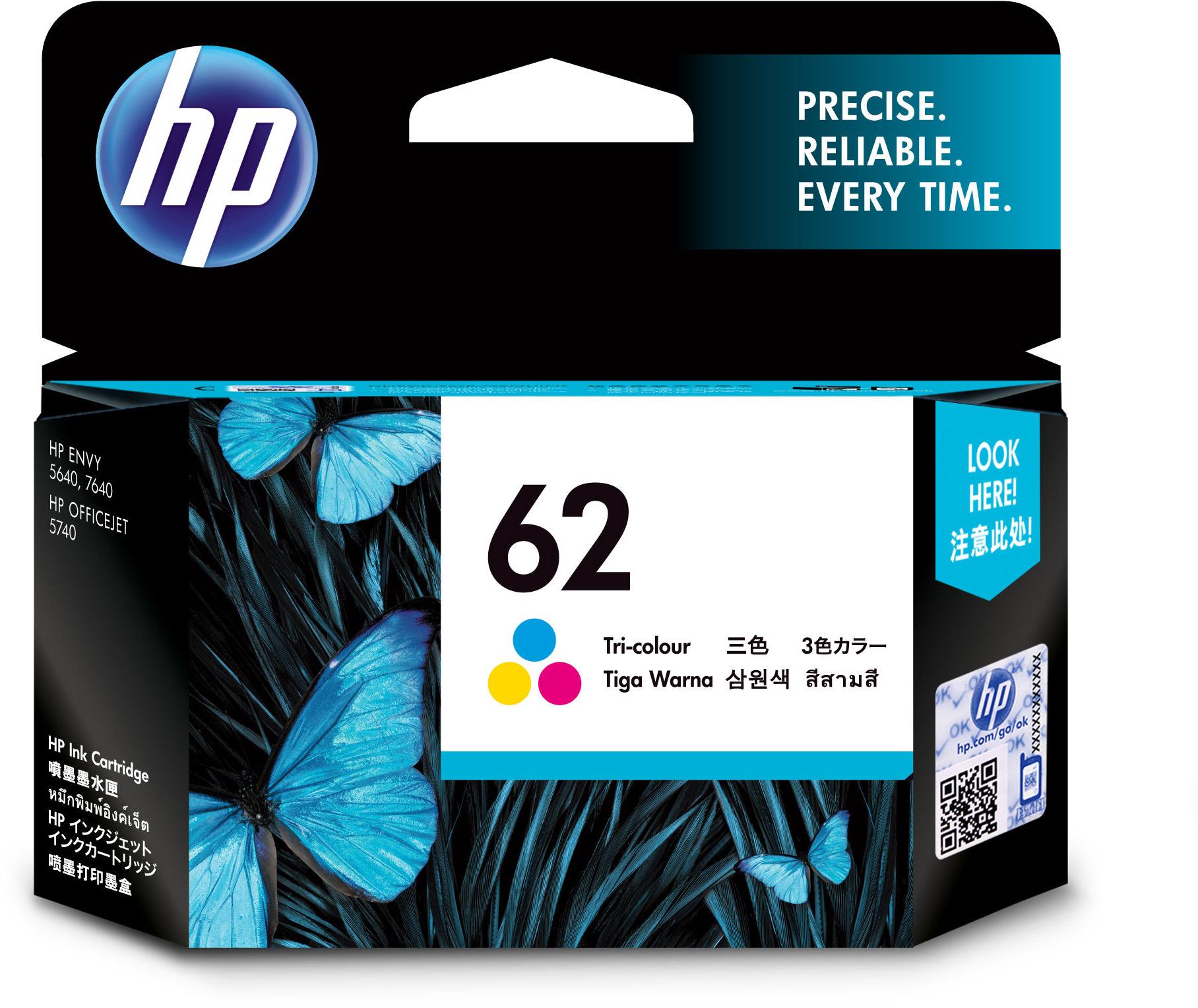 Hewlett Packard (HP) <p>HP 62 trispalvė originali rašalo kasetė</p>