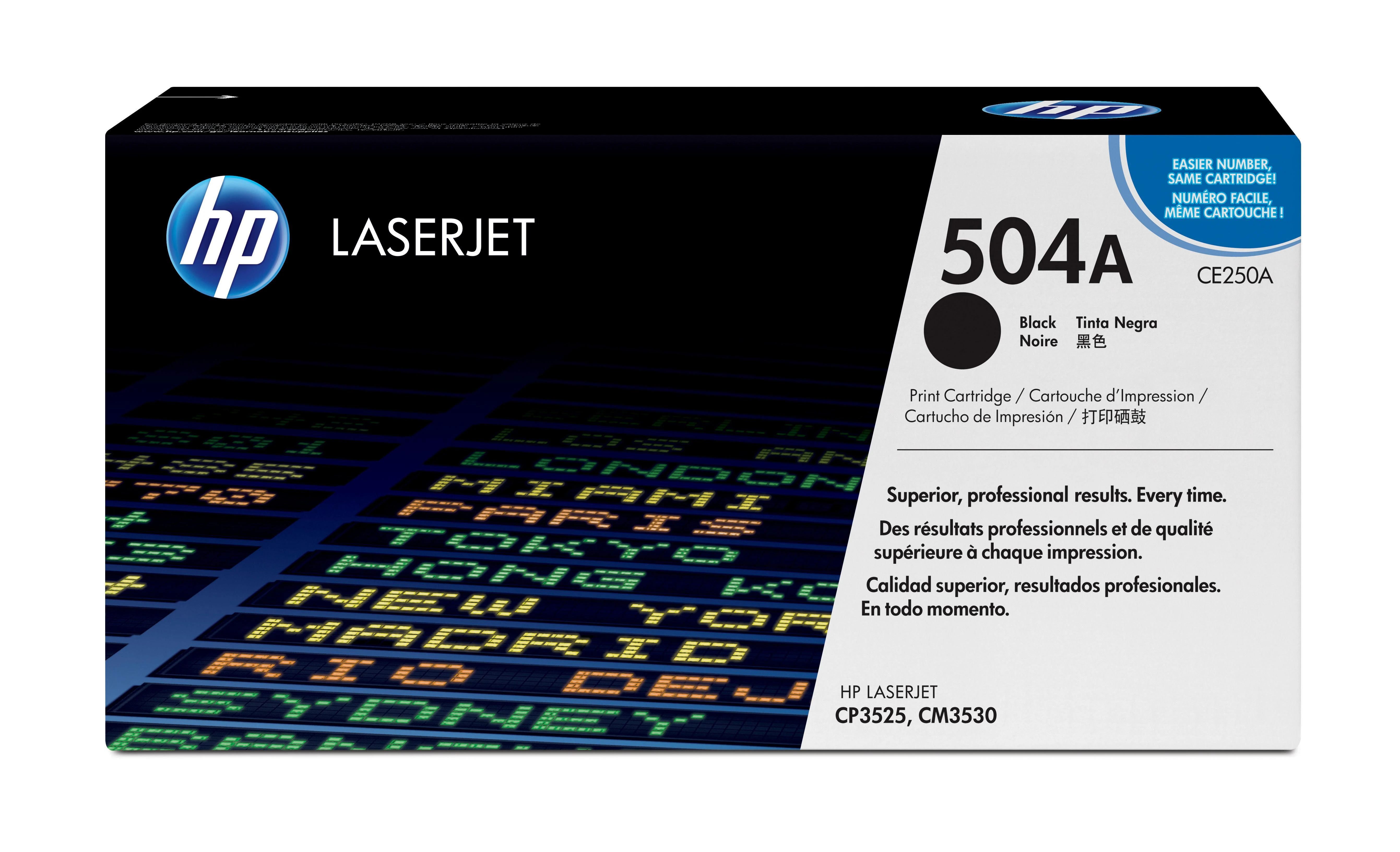 „Hewlett Packard“ (HP) „HP Color LaserJet CP3525/CM3530 Juodas“ spausdinimo kasetė (5 000 puslapių)