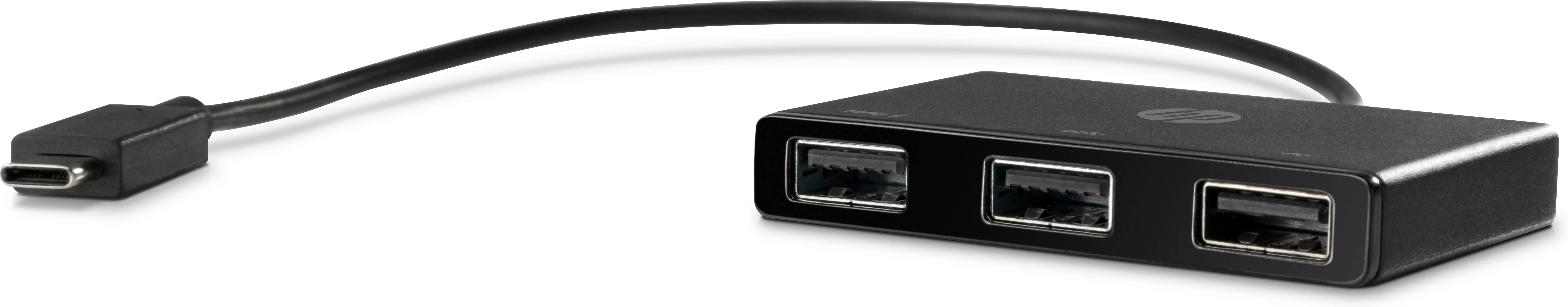HP USB-C į trijų USB-A prievadų šakotuvas