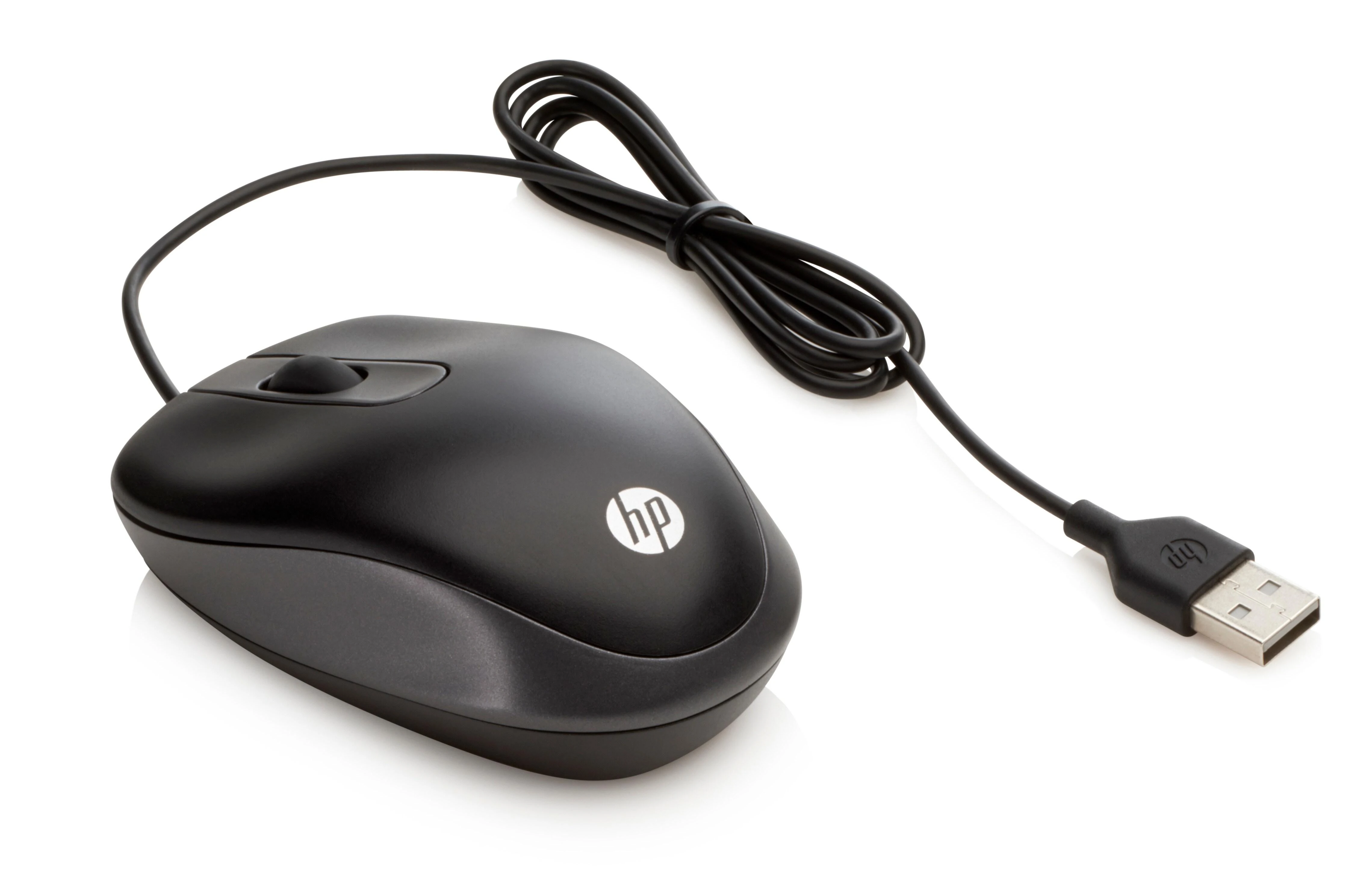 Hewlett Packard (HP) HP USB su laidu 1000 dpi Lightweight Travel Pelė - Juodas