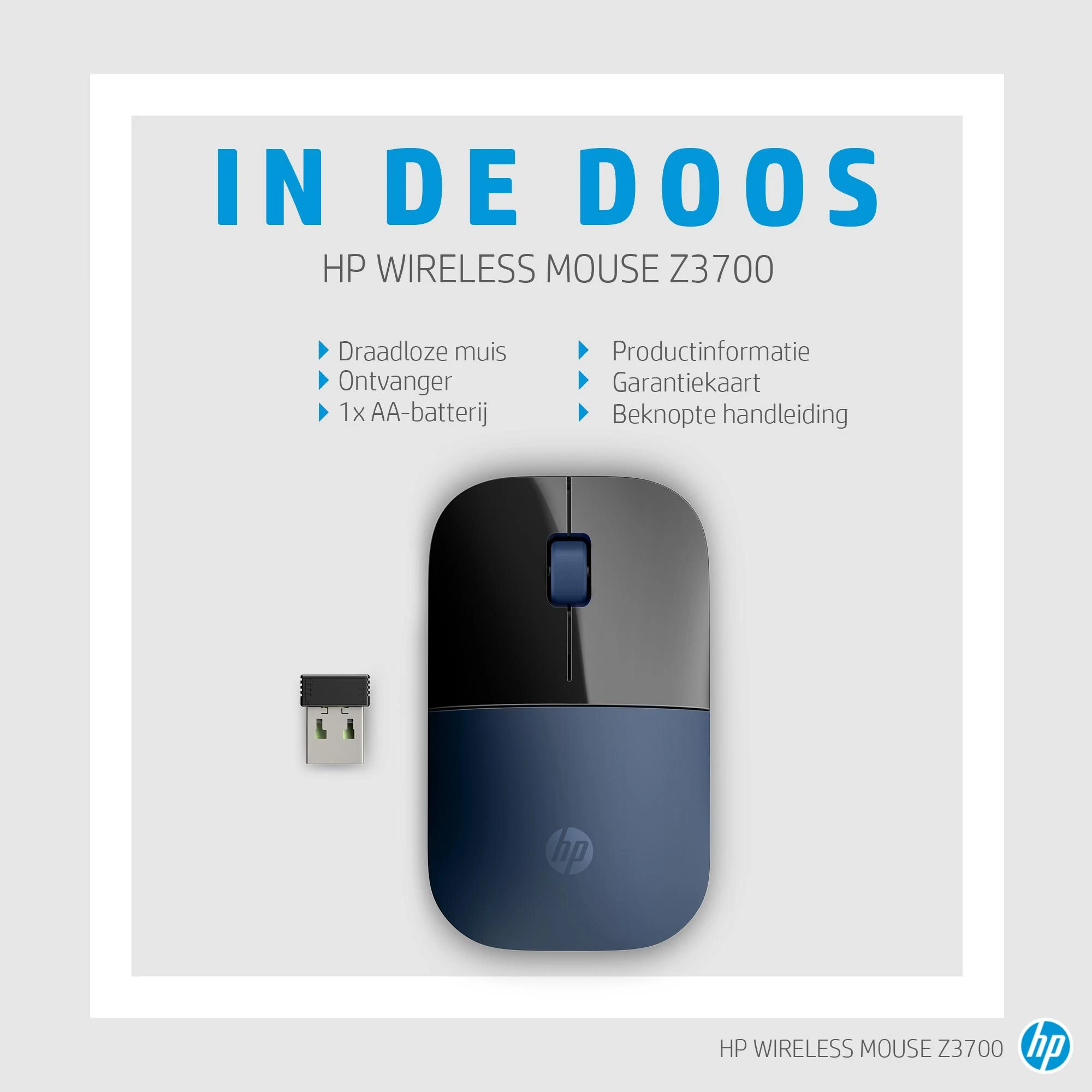 Hewlett Packard (HP) Kompiuterio Pelė - HP Z3700 1200 DPI Juoda