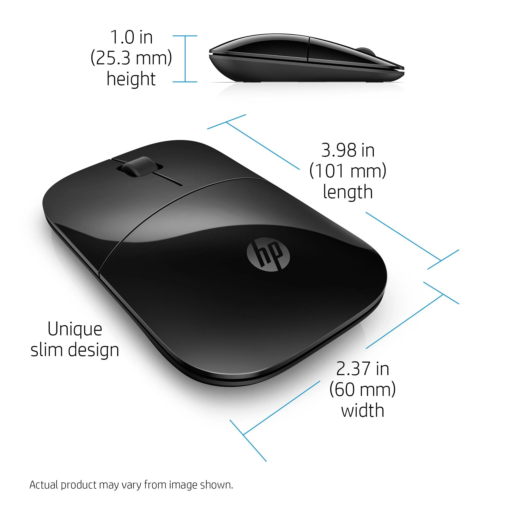 Hewlett Packard (HP) HP Z3700 Belaidė pelė - Juodas