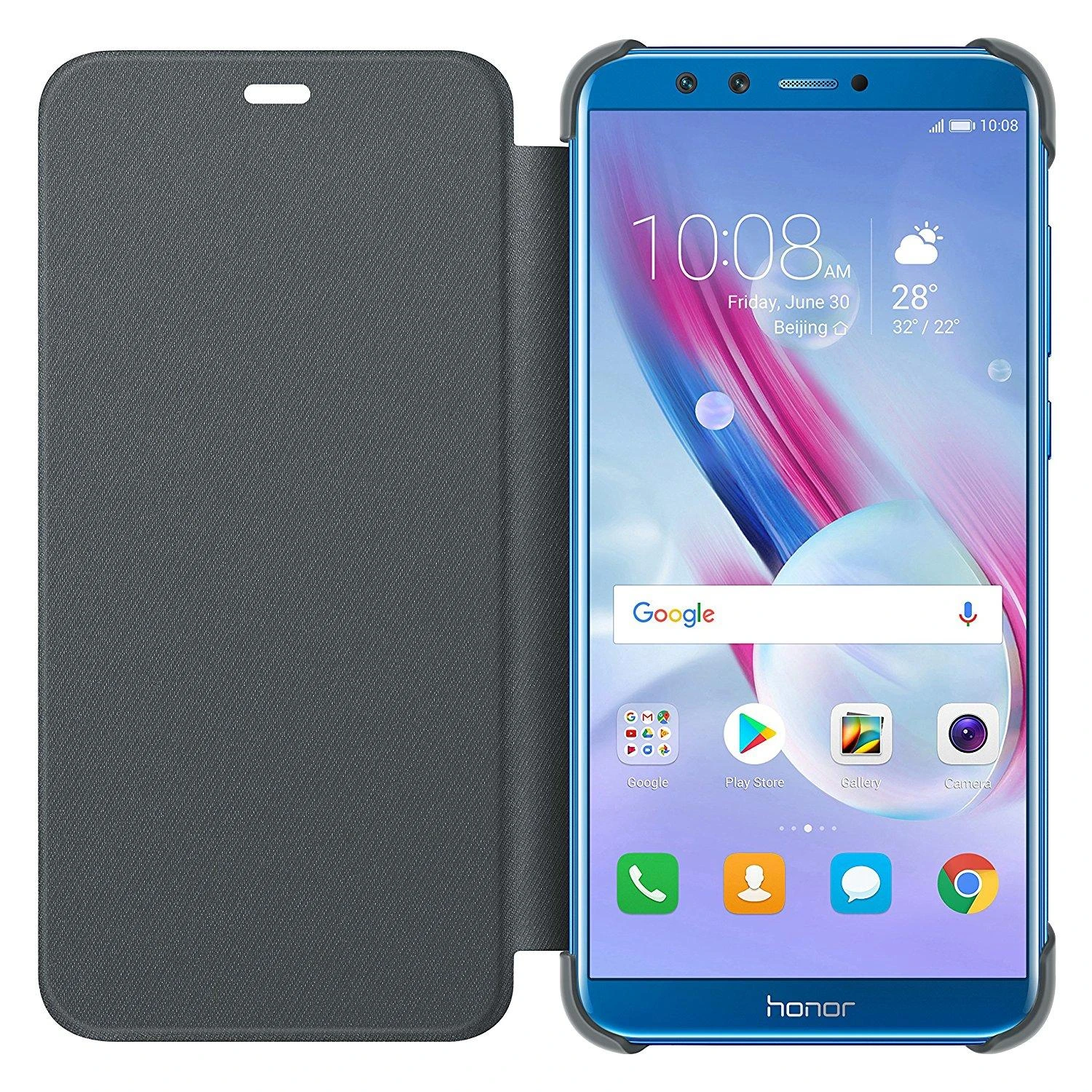 Dėklas Honor 9 Lite Flip Case Juodas