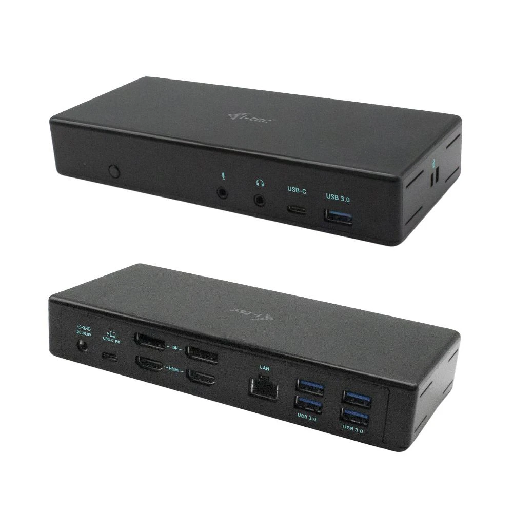 I-TEC USB-C Quattro Ekranas prijungimo stotis 2xDP 2xHDMI 1xGLAN 5xUSB 3.0 1xUSB-C-Data 1xGarsas 1xMic 85W PD KL