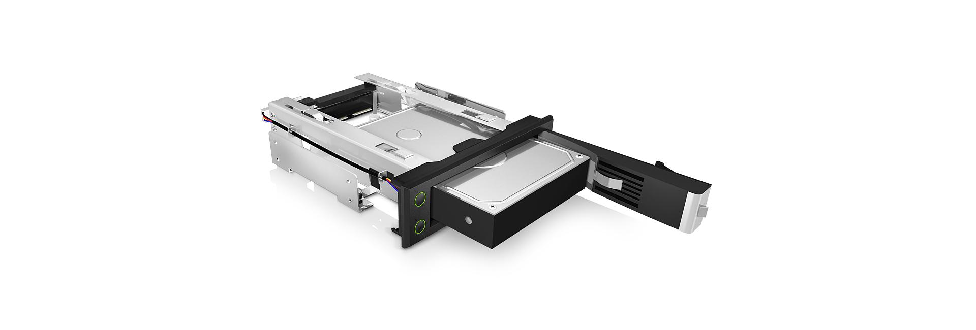 ICYBOX IB-166SSK-B Icy Box Trayless Mobile Rack 3.5 SATA/SAS HDD, Juodas