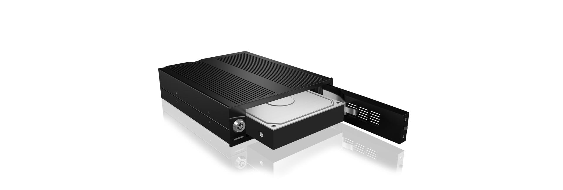 ICYBOX IB-170SK-B Icy Box Mobile Rack 5,25 skirtas 3,5 SATA HDD, ventiliatorius, juodas