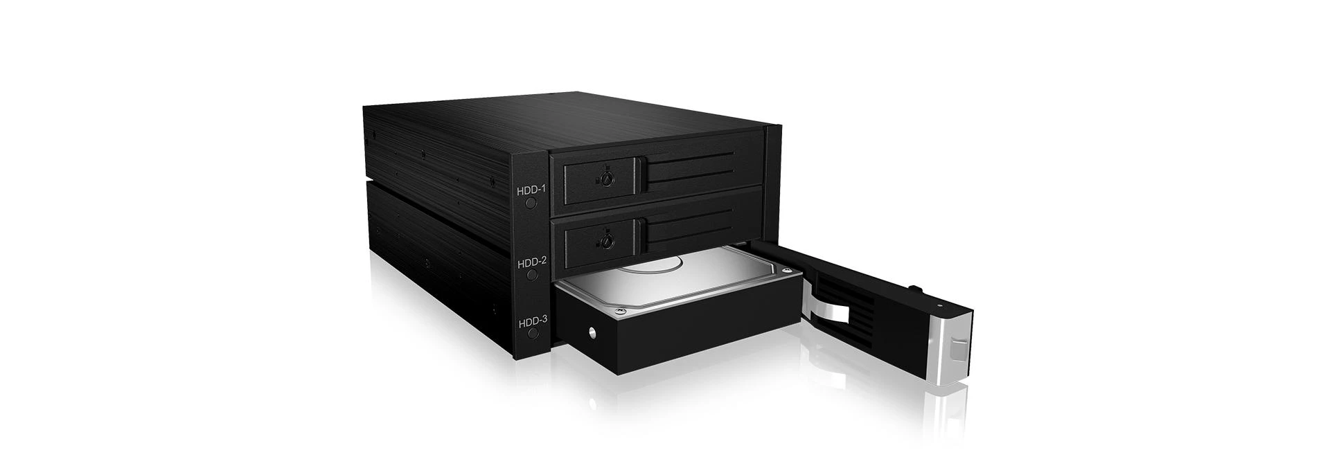 Icy Box Backplane 3x 3,5" HDD SATA I/II/III ir SAS HDD, IB-563SSK (56003)