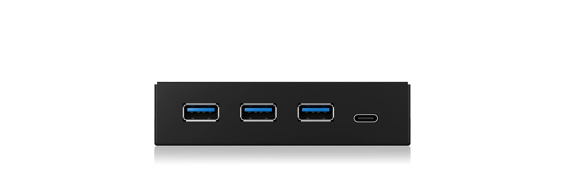 ICYBOX IB-HUB1418-i3 Icy Box 4x prievadas USB 3.0 Hub (3x USB 3.0, 1x USB Type-C), priekinis skydelis 3.5