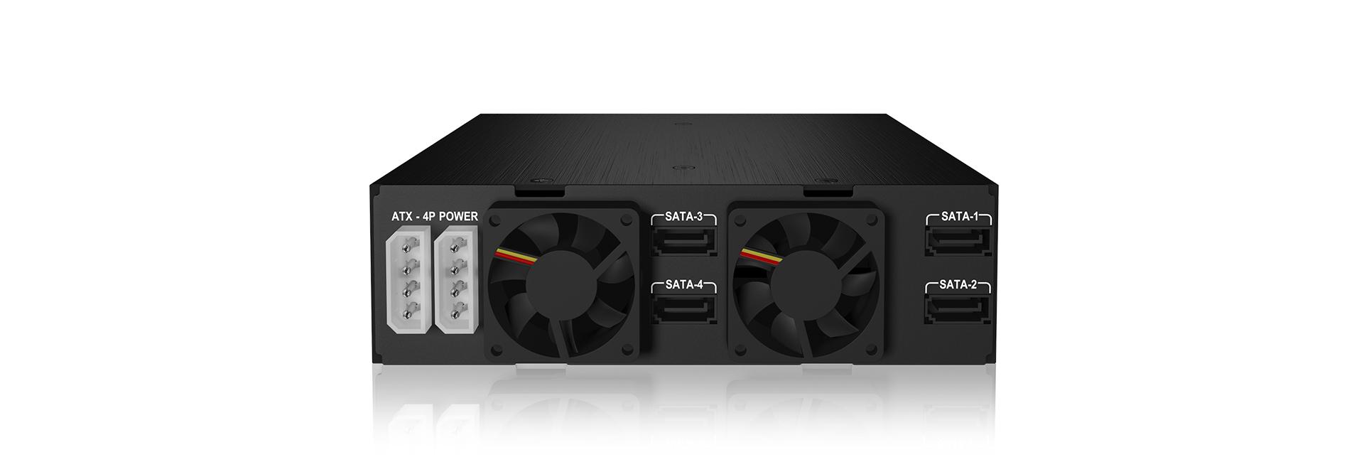 RaidSonic ICY BOX Backplane 4x2.5 SAS/SATA HDD 1x5.25 lizde MiniSAS Host 12Gbit/s Juodas