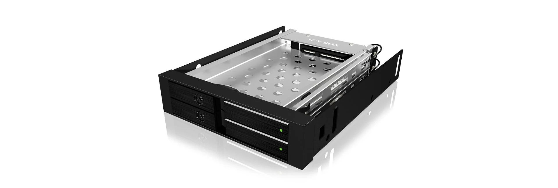 ICYBOX IB-2227StS Icy Box Mobilus stovas skirtas 2x 2.5 SATA HDD arba SSD, Juodas