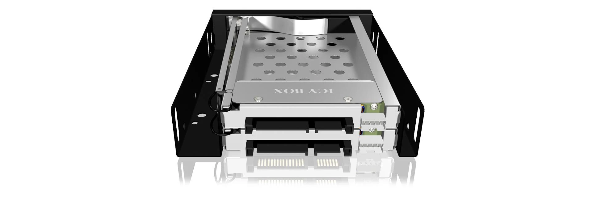 ICYBOX IB-2227StS Icy Box Mobilus stovas skirtas 2x 2.5 SATA HDD arba SSD, Juodas