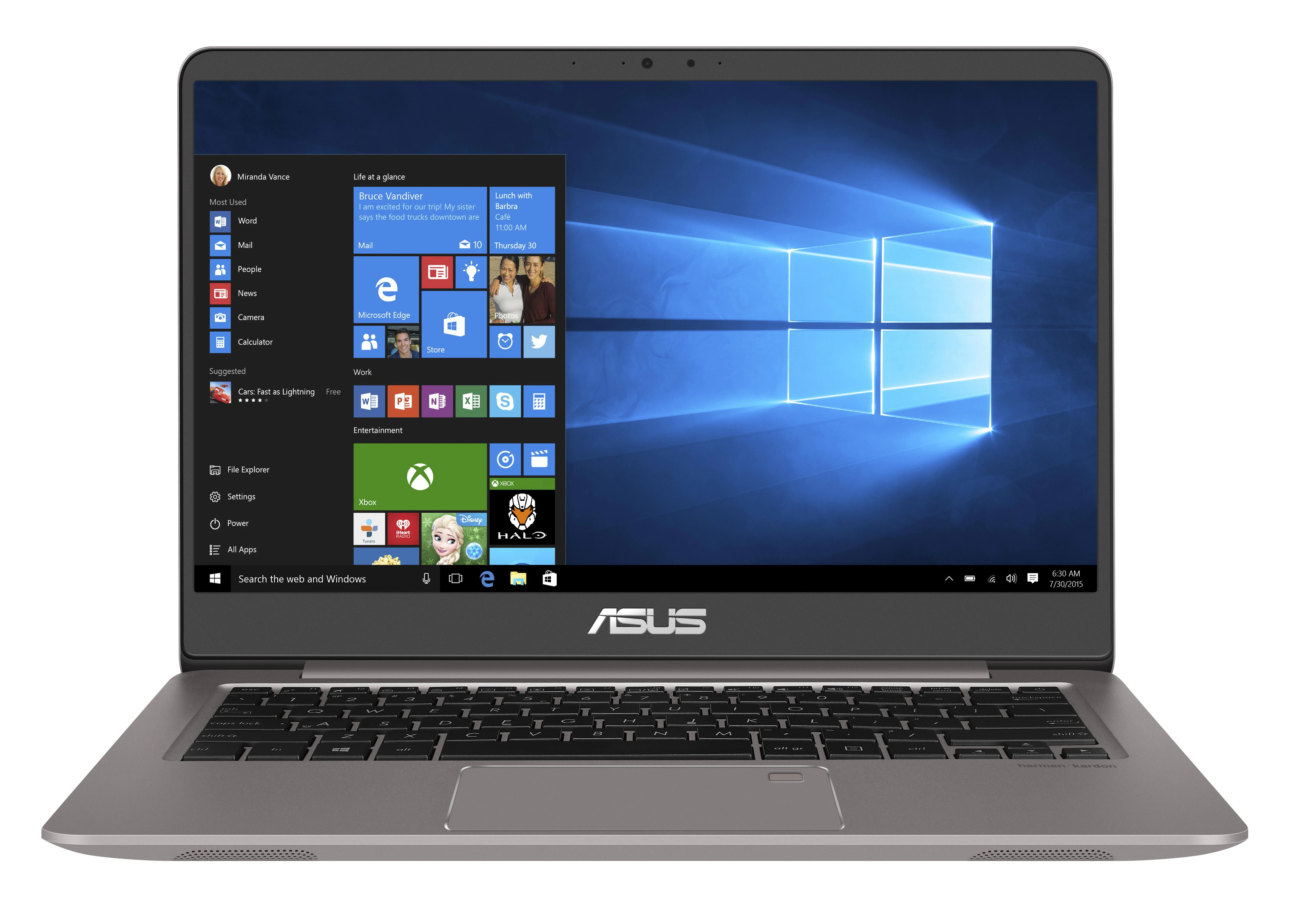 ASUS nešiojamas kompiuteris su Windows 10 operacine sistema