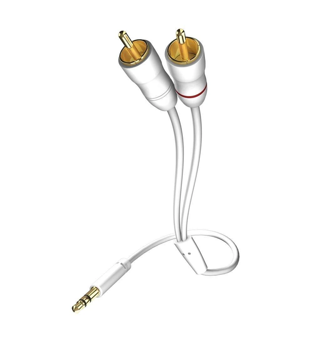Inakustik STAR audio laidas su pasidalinančiais RCA ir 3.5mm galais