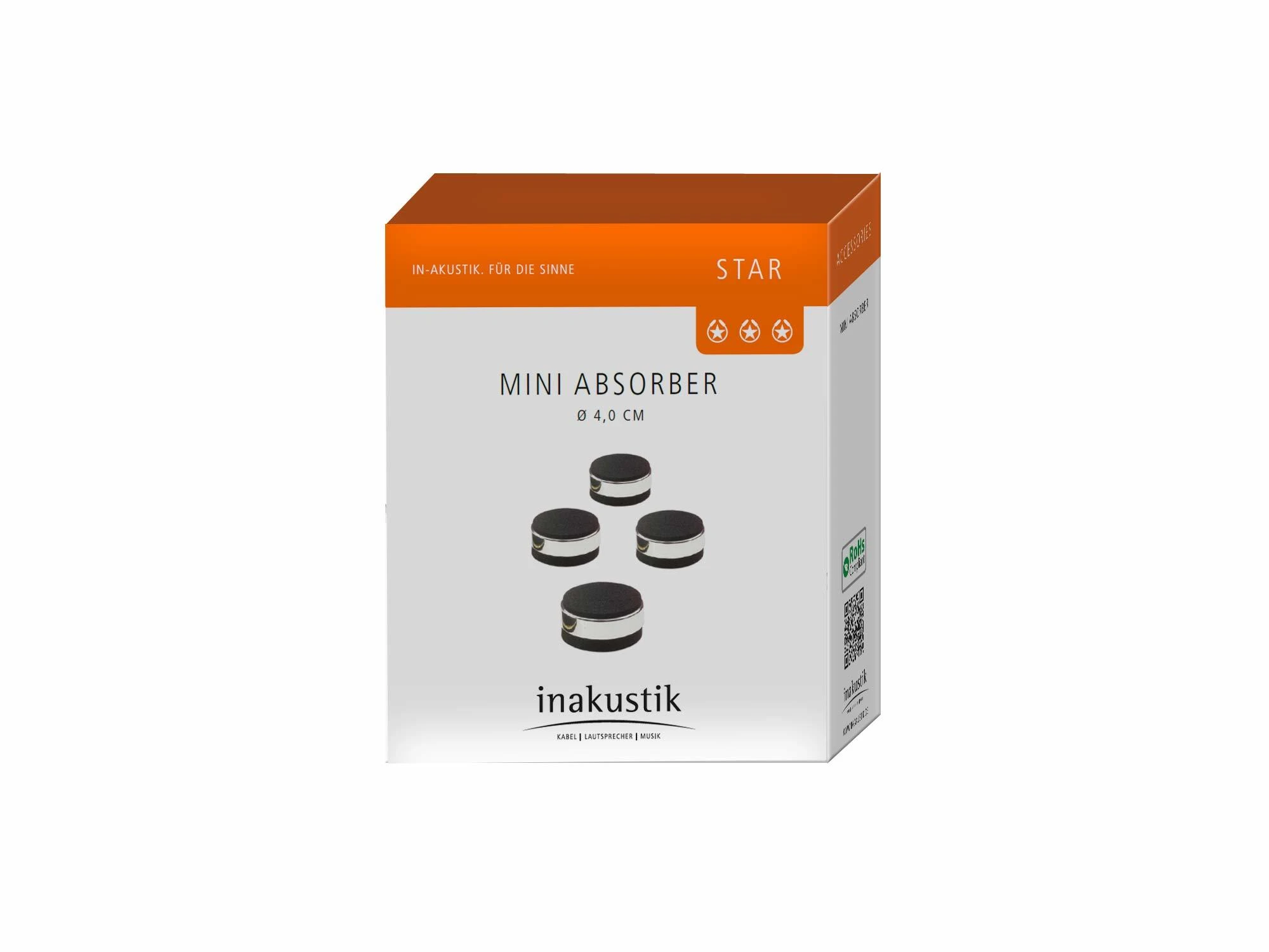Kompiuterio kolonėlės Verschiedene InAkustik In-akustik Star Mini Absorber Chrome Set 4