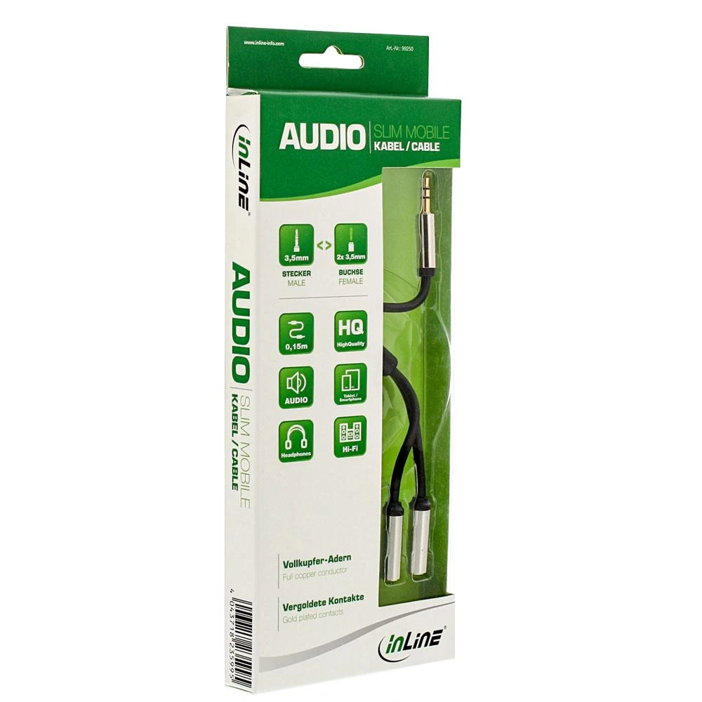 InLine 3,5 mm audio skirstytuvas pakuotėje