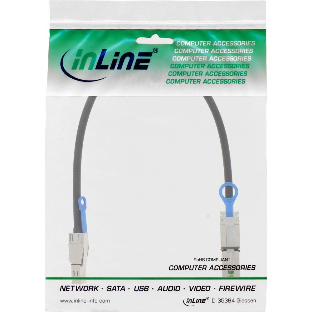 InLine SFF 8644 - SFF 8088, 0.5m, Juodas (27639A)