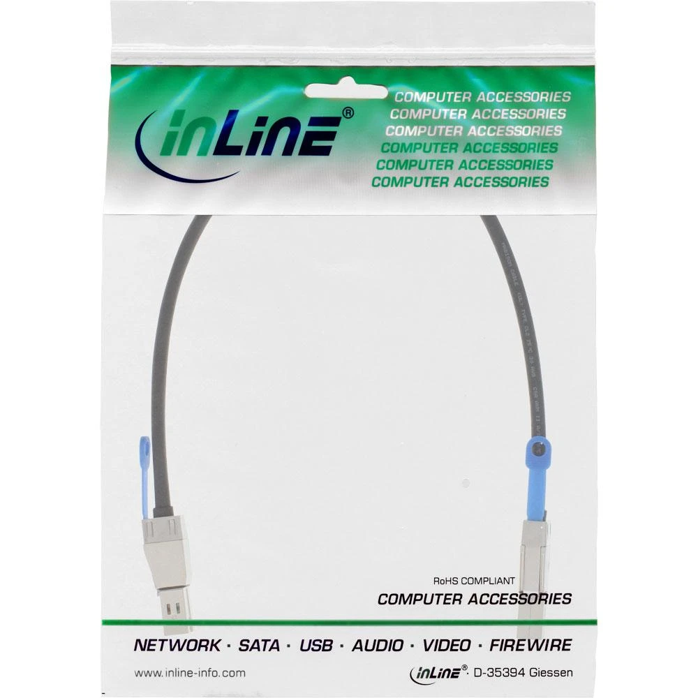 InLine SFF 8644 - SFF 8644, 0.5m, Juodas (27638A)