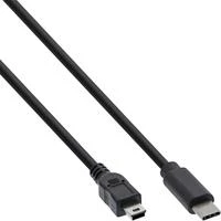 Kabelis USB InLine USB-C - miniUSB 0.5 m Juodas (35756)
