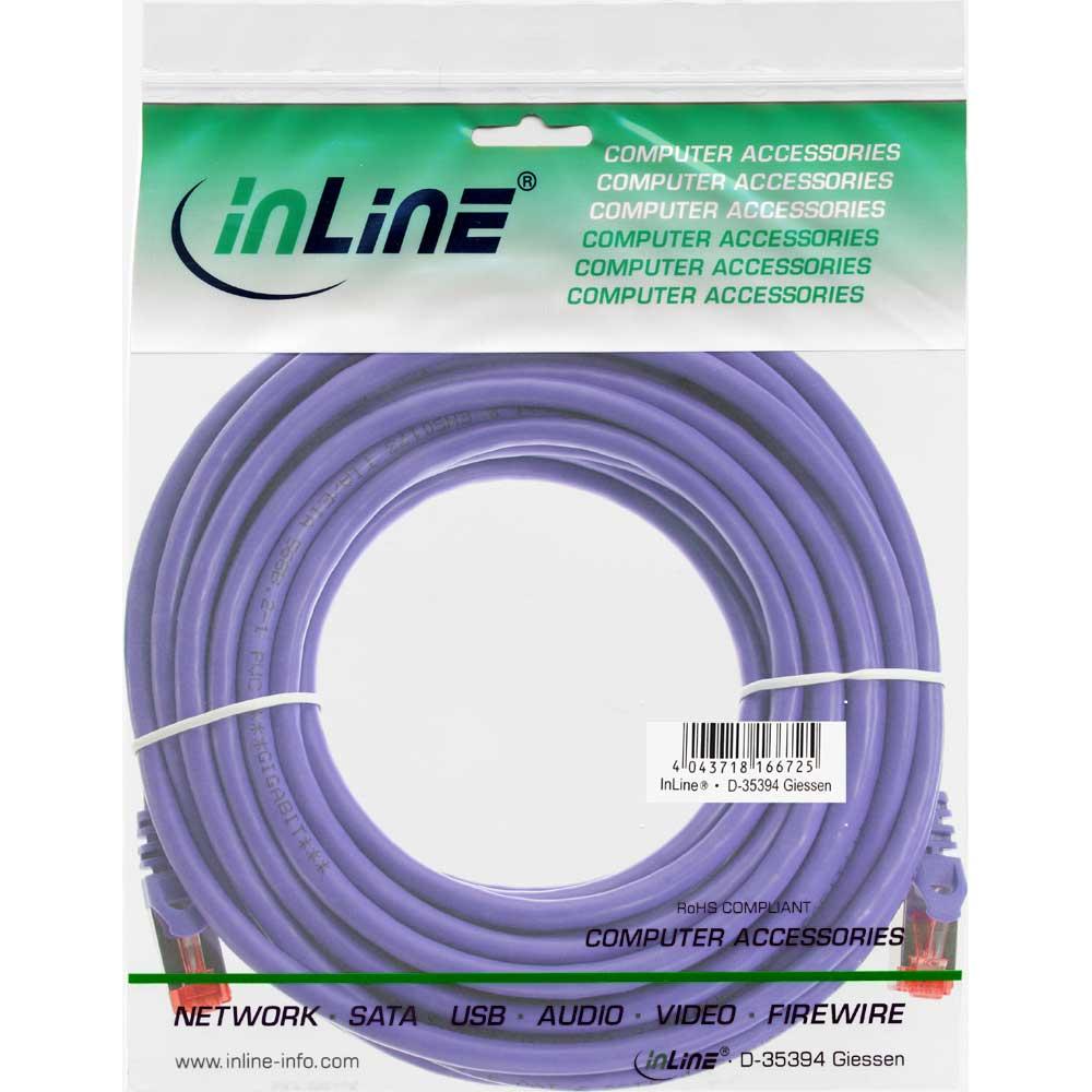 InLine 10m Cat.6 tinklo kabelis 1000 Mbit RJ45 - violetinė (76400P)