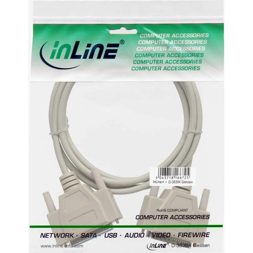 InLine DB-25 – DB-25, 1,8 m, pilka (11422M)
