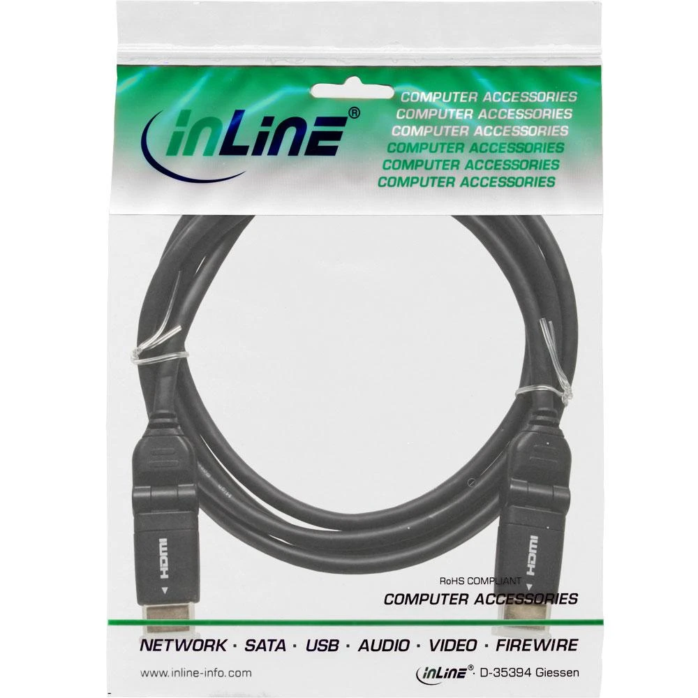 Kabelis InLine HDMI - HDMI 1.5m juoda (17011W)