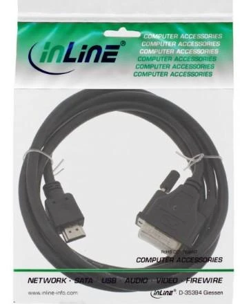 HDMI į DVI-D laidas 1,5m pakuotėje