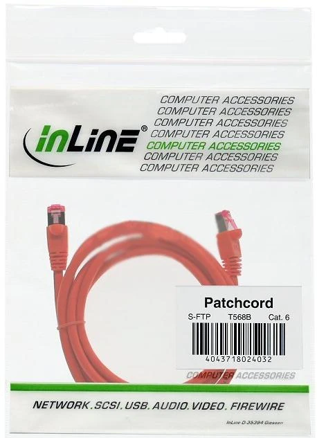 InLine Patchcord S/FTP, PiMF, Cat.6, PVC, oranžinė 15m (76415O)