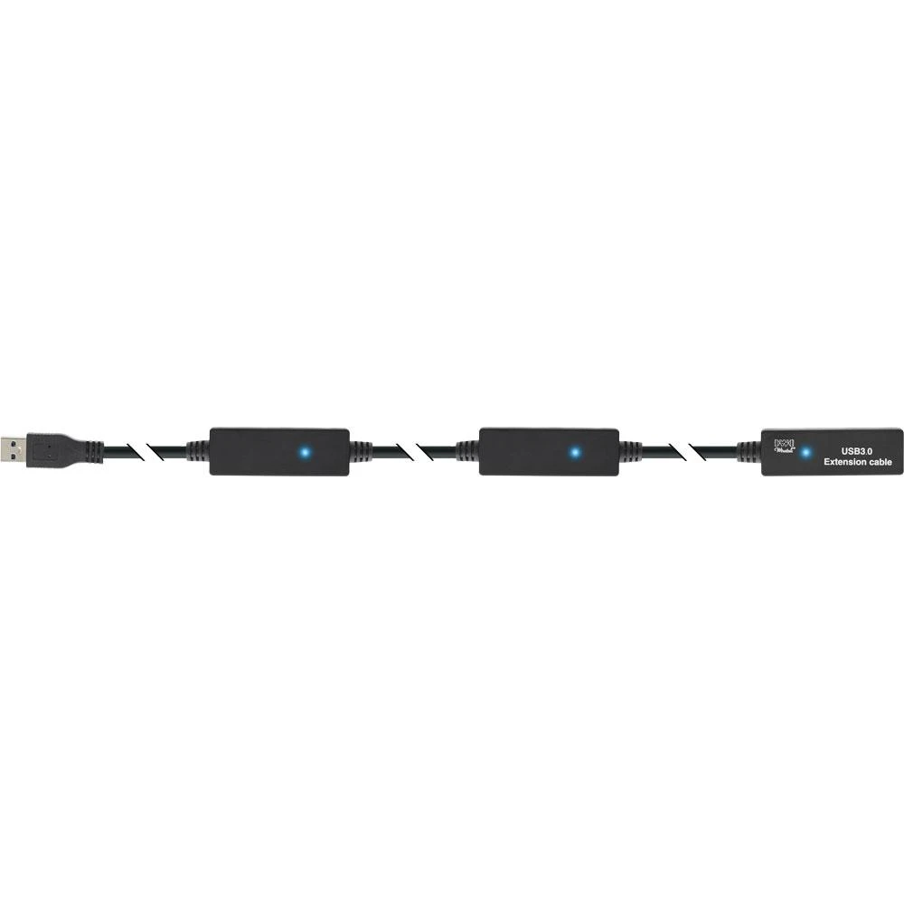 Kabelis USB InLine USB-A - 15 m Juodas (35656)