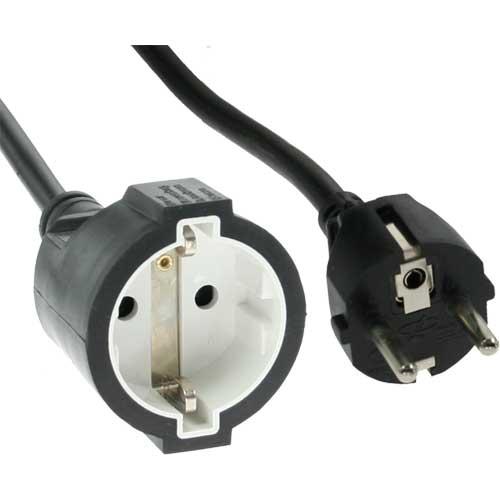 InLine maitinimo prailginimo laidas juoda 3m (16403)