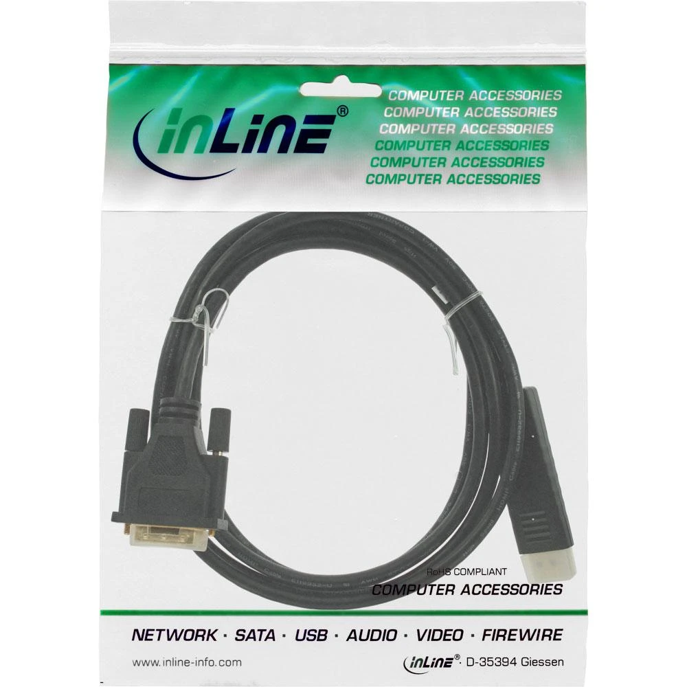 InLine 17111 DisplayPort į DVI kabelis pakuotėje