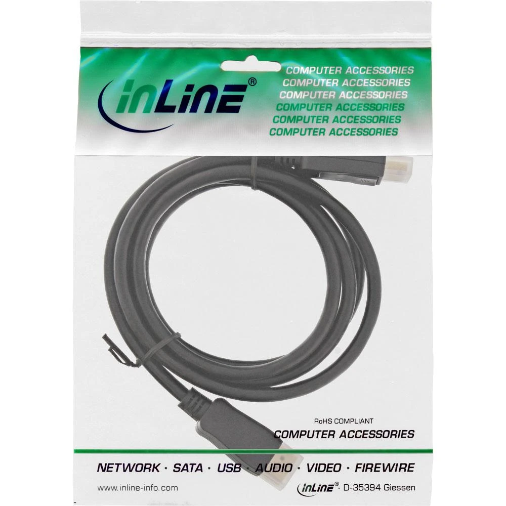 InLine DisplayPort kabelis sandarioje pakuotėje