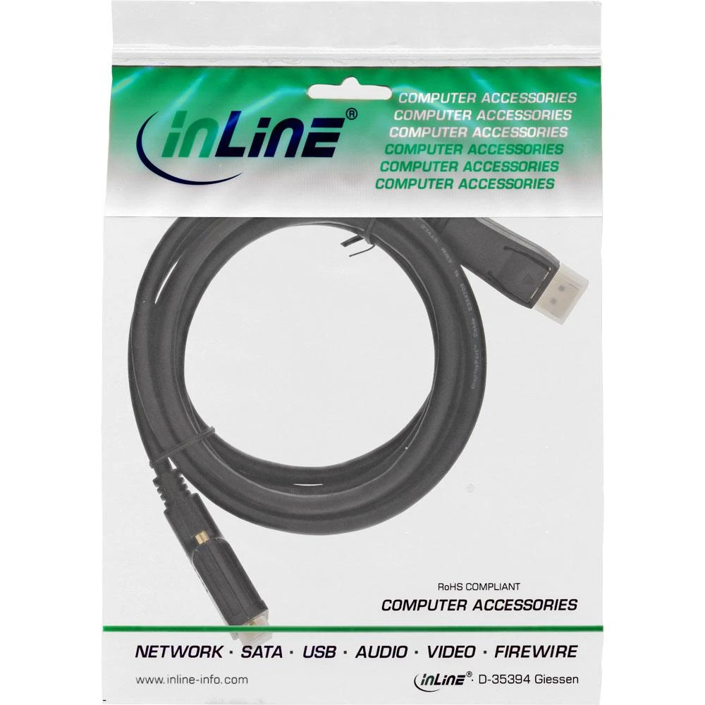InLine DisplayPort į DVI konverterio kabelis, juodas - 2m