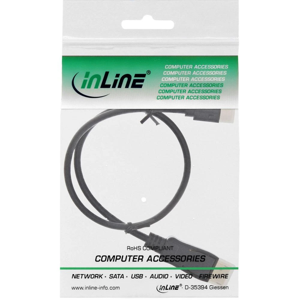 InLine Mini DisplayPort į DisplayPort kabelis pakuotėje