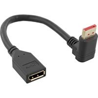 InLine DisplayPort adapterio laidas, 8K4K, pakreiptas į viršų – 0,15 m