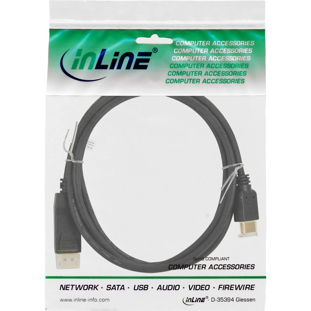 InLine DP į HDMI laidas pakuotėje